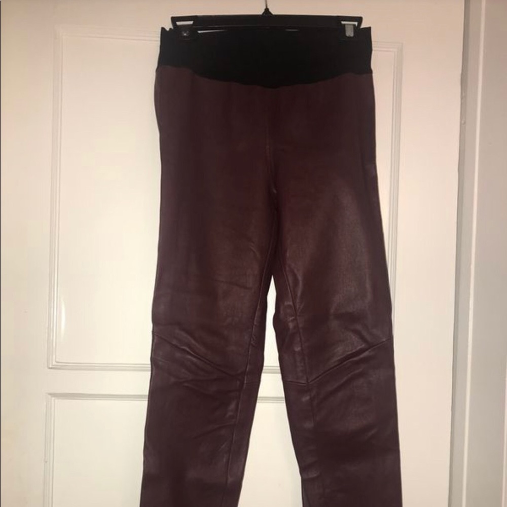 Paige Leather skinny pants